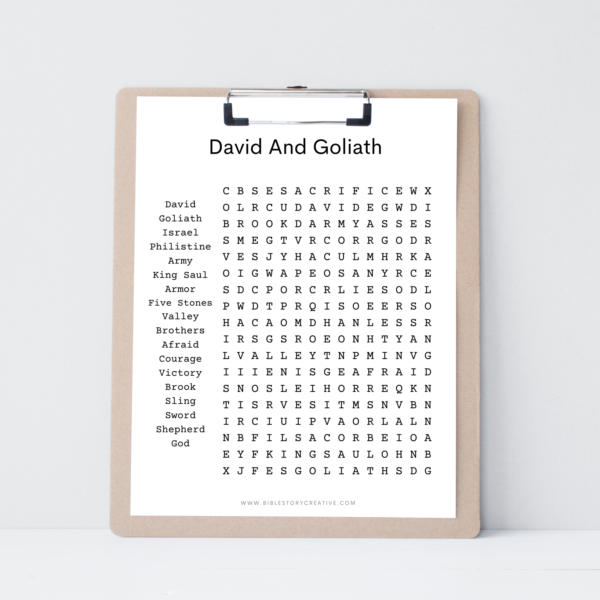 Printable Word Search - Bible Story Creative